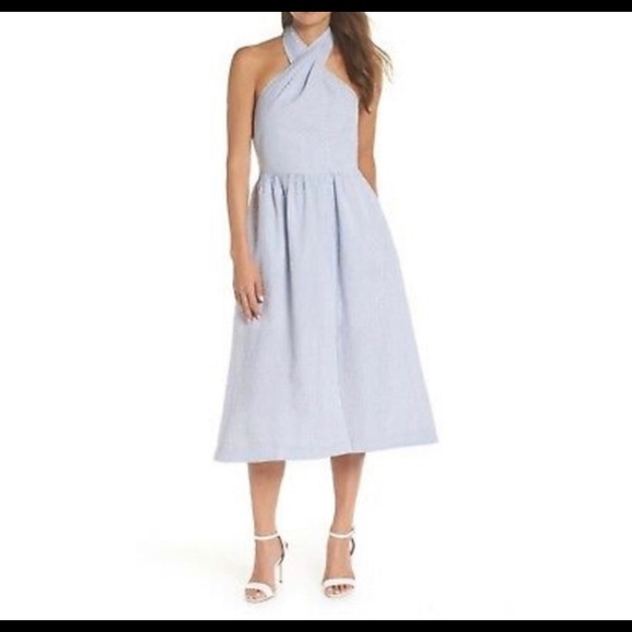 J. Crew Dresses & Skirts - J Crew Seersucker Striped Midi Dress FIRM PRICE